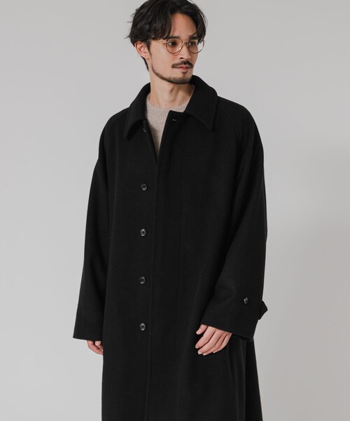 URBAN RESEARCH（アーバンリサーチ）の「WOOL BEAVER BELTED COAT（ステンカラーコート・メンズ・BLACK/MOCHA/BROWN・M/L）」の5枚目の写真
