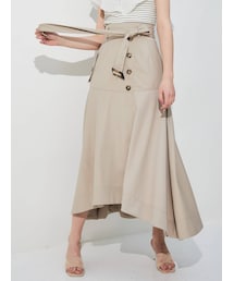 MERCURYDUO | アシンメトリートレンチフレアスカート(スカート)