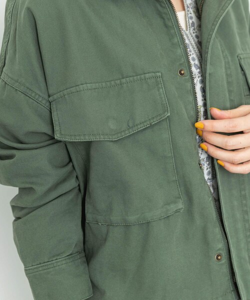 URBAN RESEARCH Sonny Label（アーバンリサーチサニーレーベル）の「ミリタリーショートジャケット（ミリタリージャケット・レディース・KHAKI/BEIGE・FREE）」の18枚目の写真