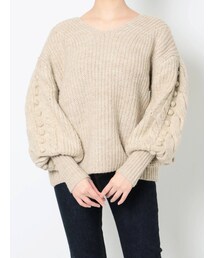 LAGUNAMOON | ケーブルポップコーンニットプルオーバー(ニット/セーター)
