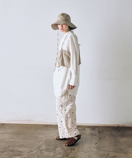 かぐれ（カグレ）の「コットンチュニックシャツ（シャツ/ブラウス・レディース・OFF/L/GRAY・Free）」の9枚目の写真