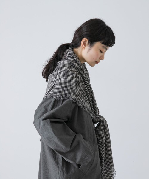 かぐれ（カグレ）の「チェックスクエアストール（ストール/ショール・レディース・CHECK S/CHECK M・Free）」の11枚目の写真
