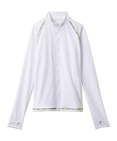 nissen（ニッセン）の「スタンドカラーラッシュガード（指穴付）（ラッシュガード・メンズ・ホワイト/ミント/ブラック/ネイビー/ベビーピンク/ブルー・S/M/L/LL/3L/4L/5L/6L/8L/10L）」の12枚目の写真