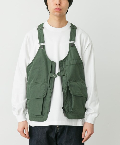 URBAN RESEARCH DOORS(アーバンリサーチドアーズ)の「Snow Peak Apparel TAKIBI RIP FIELD VEST(ベスト・メンズ・BLACK/OLIVE・M)」の2枚目の写真
