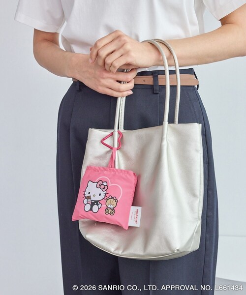 ROPE' PICNIC(ロペピクニック)の「【ROPE' PICNIC×ハローキティ】折りたたみエコバッグ(エコバッグ/サブバッグ・レディース・ホワイト/ローズピンク・F)」の15枚目の写真