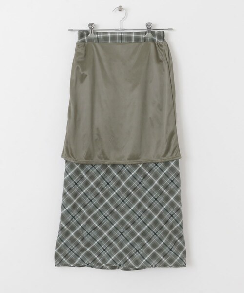 KBF（ケイビーエフ）の「シアーチェックIラインスカート（スカート・レディース・MOSS GRAY/BEIGE/BLUE・one）」の15枚目の写真