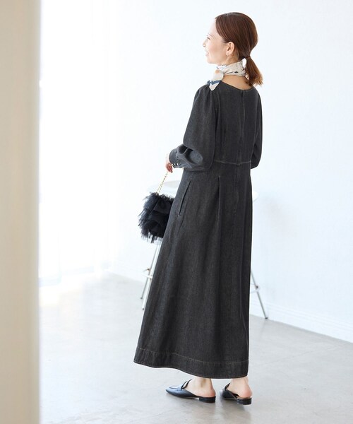 ROPE' PICNIC(ロペピクニック)の「デニムワンピース(ワンピース・レディース・ブラック/ネイビー・36/38)」の7枚目の写真