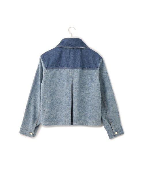 ADAM ET ROPE'(アダムエロペ)の「【GANNI(ガニー)】Patchwork Denim Short Jacket(デニムジャケット・レディース・ブルー・36)」の17枚目の写真