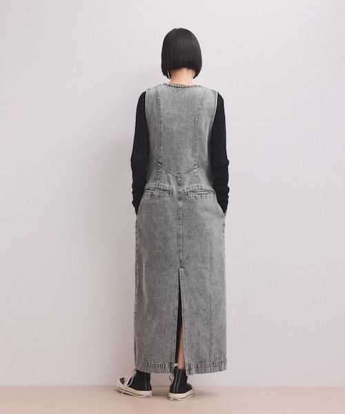 ADAM ET ROPE'（アダムエロペ）の「【WEB限定】ドロストネックデニムワンピース（ワンピース・レディース・ブラック系/ブルー系・36/38）」の7枚目の写真