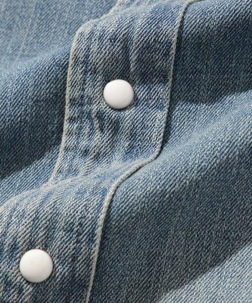 ADAM ET ROPE'（アダムエロペ）の「【ANOTHER OFFICE/アナザーオフィス】Maverick Western Shirt（ステンカラーコート・メンズ・ブルー系・1/2/3）」の15枚目の写真