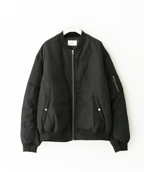 URBAN RESEARCH Sonny Label（アーバンリサーチサニーレーベル）の「FELLEX中綿MA-1ブルゾン（MA-1・メンズ・ブラック/カーキ・M/L/XL）」の3枚目の写真