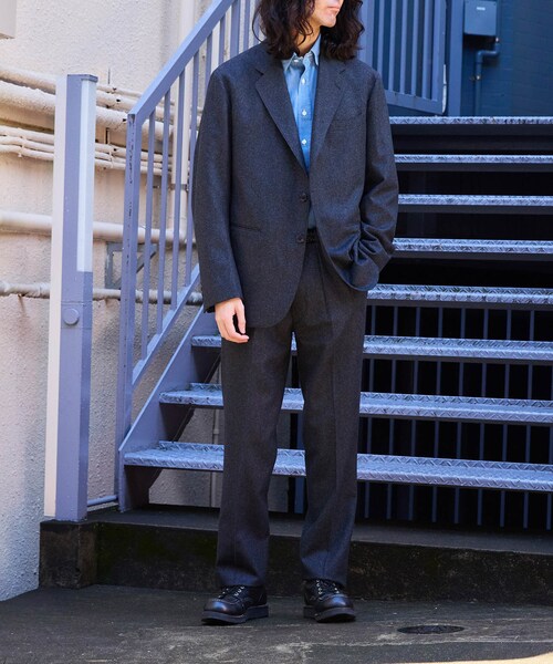 ADAM ET ROPE'(アダムエロペ)の「【HEUGN/ユーゲン】Freddie FLANNEL(スラックス・メンズ・グレー・1/2/3/4)」の11枚目の写真