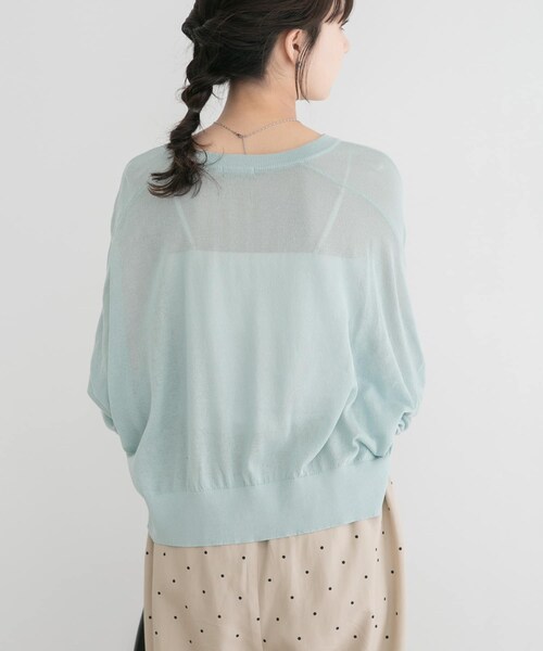 ITEMS URBANRESEARCH（アイテムズ アーバンリサーチ）の「『UVカット/接触冷感』エアリークルーネックカーディガン（カーディガン/ボレロ・レディース・BEG/MNT/NVY/PNK・Free）」の18枚目の写真