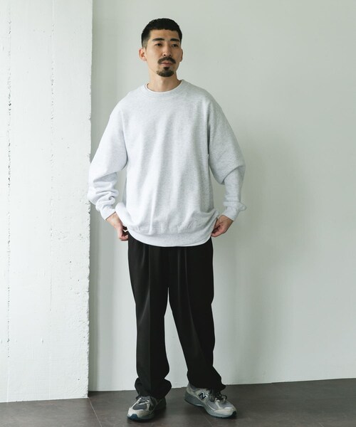 URBAN RESEARCH DOORS（アーバンリサーチドアーズ）の「裏起毛クルーネックスウェット（スウェット・メンズ・ASH GRAY/OLIVE/NAVY/TOP CCL・M/L）」の12枚目の写真