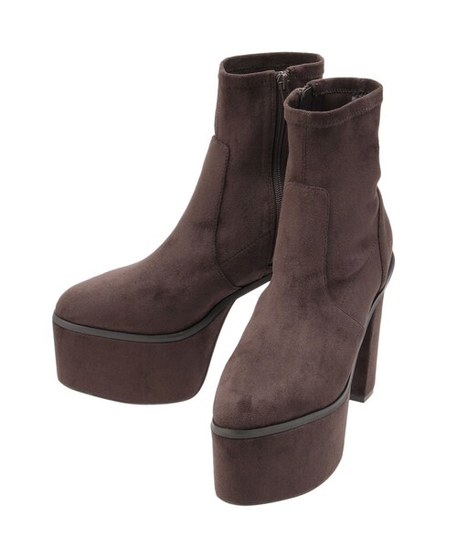 GYDA（ジェイダ）の「バルキーショートブーツ（ブーツ・レディース・ブラック/ブラウン・S/M/L）」の6枚目の写真