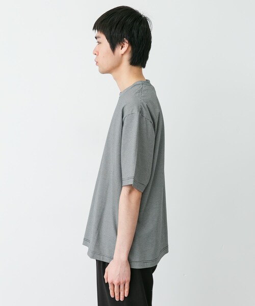 URBAN RESEARCH DOORS(アーバンリサーチドアーズ)の「STILL BY HAND STRIPED T-SHIRTS(Tシャツ/カットソー・メンズ・BEG×WHT/GRY×BLK/BLK×WHT・46/48/50)」の11枚目の写真