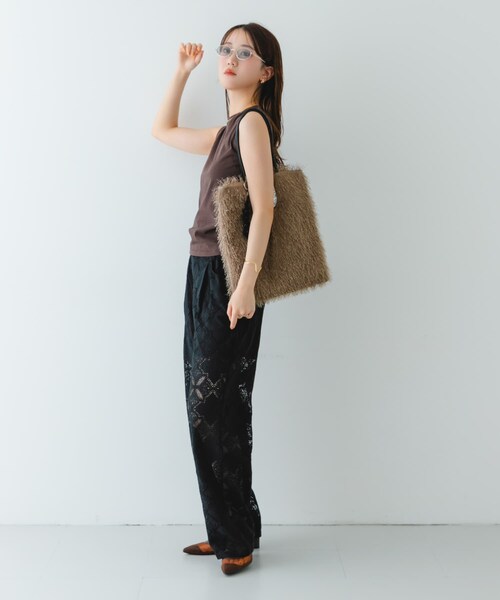 RODE SKO（ロデスコ）の「ヘアリートートバッグ（トートバッグ・レディース・BLACK/BEIGE/OLIVE・one）」の20枚目の写真