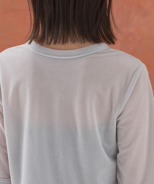 URBAN RESEARCH ROSSO（アーバンリサーチロッソ）の「シアーベロアTシャツ（Tシャツ/カットソー・レディース・MINT/GREIGE/CORAL・FREE）」の17枚目の写真