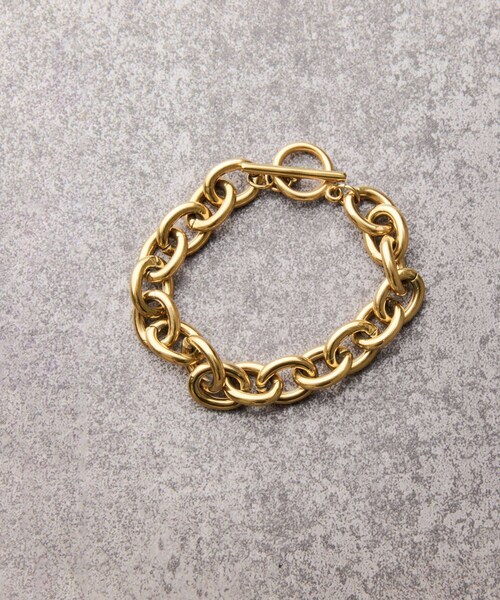 ADAM ET ROPE'(アダムエロペ)の「ボリュームチェーンブレス(ブレスレット・レディース・ゴールド/シルバー・F)」の1枚目の写真