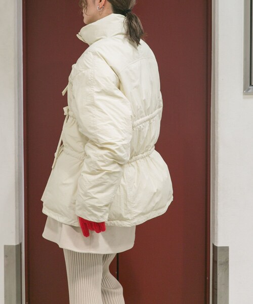 KBF(ケイビーエフ)の「フロントリボン中綿ジャケット(その他アウター・レディース・BLACK/KHAKI/BORDEAUX/IVORY・one)」の9枚目の写真