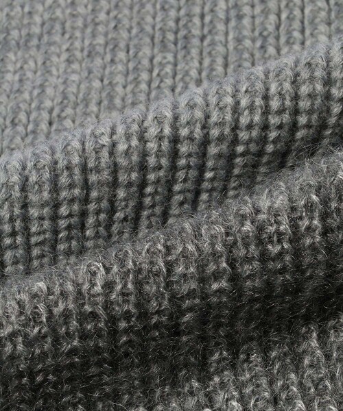 ADAM ET ROPE'（アダムエロペ）の「【KIJIMA TAKAYUKI/キジマ タカユキ】MERINO WOOL & KID MOHAIR COMBI SNOOD（マフラー・メンズ・ブラック/グレー・F）」の6枚目の写真