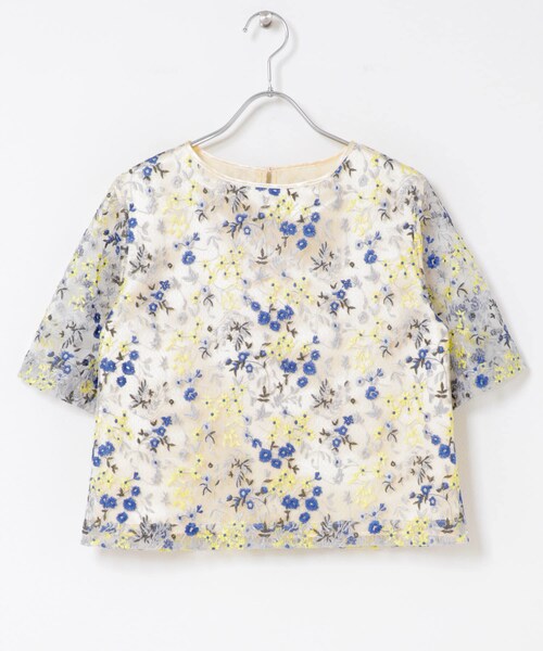 URBAN RESEARCH ROSSO（アーバンリサーチロッソ）の「フラワー刺繍セミシアーブラウス（シャツ/ブラウス・レディース・BLUE×YEL・Free）」の14枚目の写真
