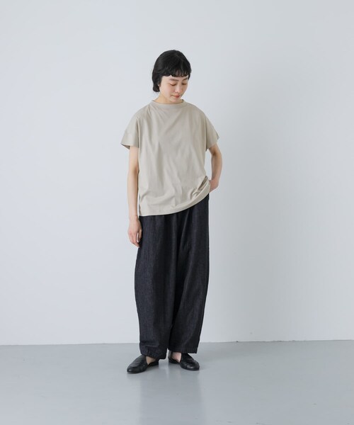 かぐれ(カグレ)の「handvaerk BOTTLE NECK SHORT-SLEEVE T-SHIRT(Tシャツ/カットソー・レディース・IRON/FOAM/LIME GREEN・S)」の14枚目の写真