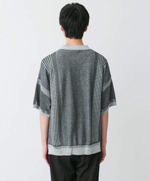URBAN RESEARCH DOORS（アーバンリサーチドアーズ）の「YASHIKI　AOTSUYU KNIT POLO（ポロシャツ・メンズ・M.GRAY/BROWN/BLACK・1/2）」の8枚目の写真
