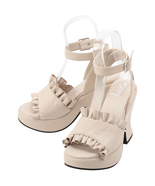 EATME（イートミー）の「フリルベルトサンダル（サンダル・レディース・ブラック/ベージュ・S/M/L）」の4枚目の写真