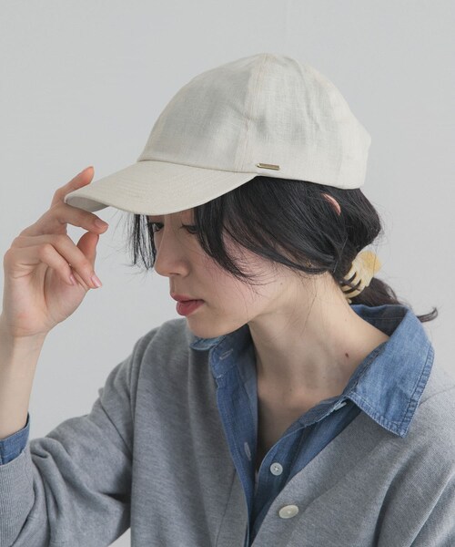 URBAN RESEARCH DOORS（アーバンリサーチドアーズ）の「リネンキャップ（キャップ・レディース・NATURAL/BROWN/NAVY・One）」の2枚目の写真