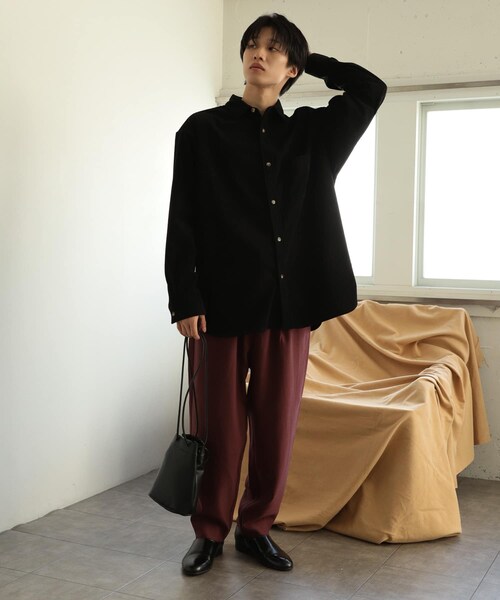 SENSE OF PLACE by URBAN RESEARCH（センスオブプレイスバイアーバンリサーチ）の「コーデュロイルーズシャツ（シャツ/ブラウス・メンズ・IVORY/BLACK/BLUE/L.KHAKI・M/L）」の21枚目の写真
