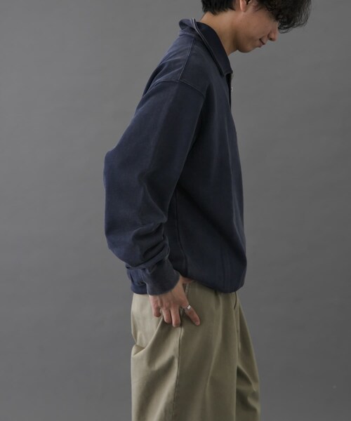 URBAN RESEARCH DOORS（アーバンリサーチドアーズ）の「FORK&SPOON　サンブリーチハーフジップスウェット（スウェット・メンズ・RED/NAVY・4/5）」の4枚目の写真