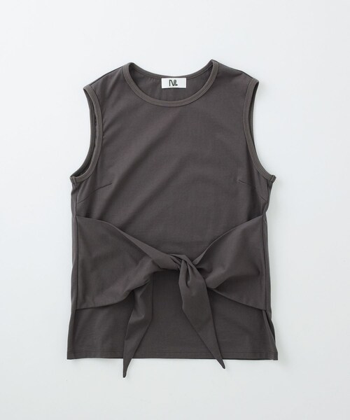 ADAM ET ROPE'(アダムエロペ)の「2WAY TWIST TANK TOP(タンクトップ・レディース・チャコール/ホワイト/ワイン・38/40)」の7枚目の写真