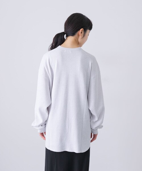 かぐれ（カグレ）の「サーマルクルーネックプルオーバー（Tシャツ/カットソー・レディース・LIGHT GRAY/BLACK・Free）」の16枚目の写真