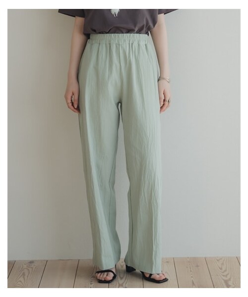 nissen（ニッセン）の「【Essenave】リネンライクリラックスワイドパンツ（パンツ・レディース・ミントグリーン/スミクロ・MTT/LTT/LLTT/3LTT/4LTT/5LTT）」の13枚目の写真
