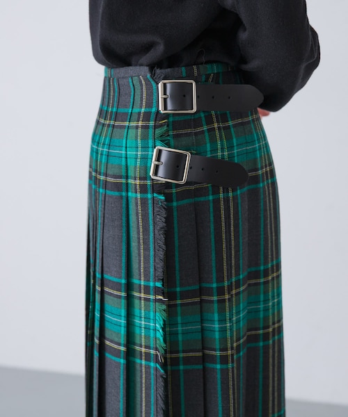かぐれ（カグレ）の「『別注』O’NEIL OF DUBLIN×かぐれ　PLEATS WRAP SKIRT 85cm（スカート・レディース・MOYNALTY/LOUGH MASK・XS）」の15枚目の写真
