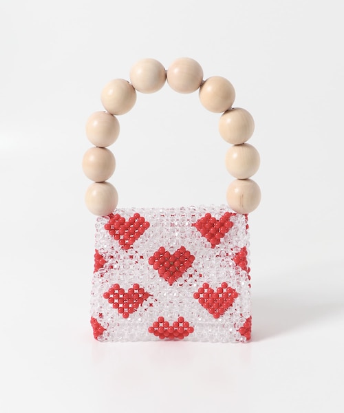 URBAN RESEARCH DOORS(アーバンリサーチドアーズ)の「TOOS wood ball handbag(ハンドバッグ・レディース・heart red・one)」の1枚目の写真