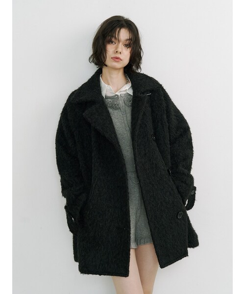 jouetie（ジュエティ）の「Aラインミドルコート（その他アウター・レディース・アイボリー/グレー/ブラック/ブラウン・M）」の5枚目の写真