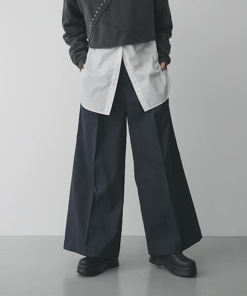 SENSE OF PLACE by URBAN RESEARCH（センスオブプレイスバイアーバンリサーチ）の「『XS/Lサイズ/WEB限定』バギーチノパンツ（チノパンツ・レディース・IVORY/BEIGE/NAVY・XS/S/M/L）」の3枚目の写真