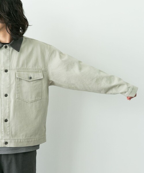 URBAN RESEARCH Sonny Label（アーバンリサーチサニーレーベル）の「ウォッシュドツイル襟切替ジャケット（ブルゾン・メンズ・アイボリー/ベージュ/チャコール・M/L）」の15枚目の写真