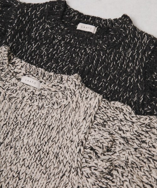 LAATO（ラート）の「lantern long sleeve knit（ニット/セーター・レディース・インク/クリーム・Free）」の6枚目の写真