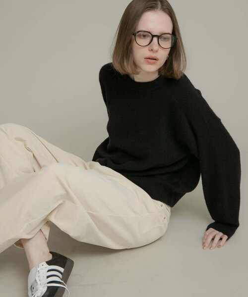 URBAN RESEARCH Sonny Label（アーバンリサーチサニーレーベル）の「フラッフィータッチクルーネックニットプルオーバー（ニット/セーター・レディース・杢グレー/ミント/ブラック・FREE）」の6枚目の写真