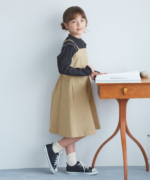 ROPE' PICNIC(ロペピクニック)の「【KIDS/キッズ】マーメイドキャミワンピース(ワンピース・キッズ・ブラック/ベージュ・L/M/S)」の14枚目の写真