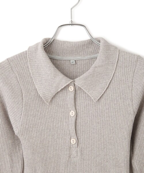 ADAM ET ROPE'(アダムエロペ)の「【Baserange(ベースレンジ)】DUAL LONG SLEEVE TEE(ニット/セーター・レディース・ライトグレー・S)」の21枚目の写真