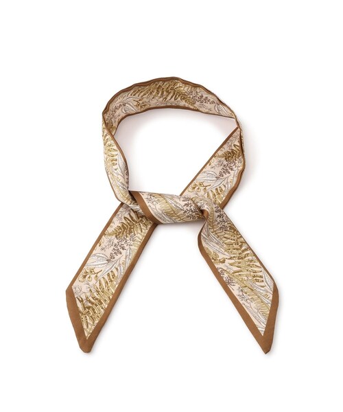 VIS（ビス）の「ナロースカーフ（バンダナ/スカーフ・レディース・ホワイト/オフホワイト/ブラウン・F）」の14枚目の写真