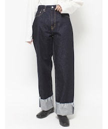 Ungrid | ワイドロールアップルーズデニム(デニムパンツ)