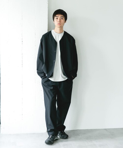 URBAN RESEARCH DOORS（アーバンリサーチドアーズ）の「『別注』Marmot×DOORS　DOTAIR CARDIGAN SHIRTS（ノーカラージャケット・メンズ・INK BLACK/BLUE GRAY/KHAKI・M/L/XL）」の10枚目の写真