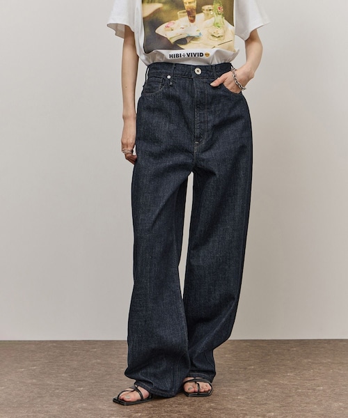 ADAM ET ROPE'（アダムエロペ）の「【upper hights（アッパー ハイツ）】THE GARNET（デニムパンツ・レディース・ネイビー/ブルー・22/23/24/25）」の9枚目の写真