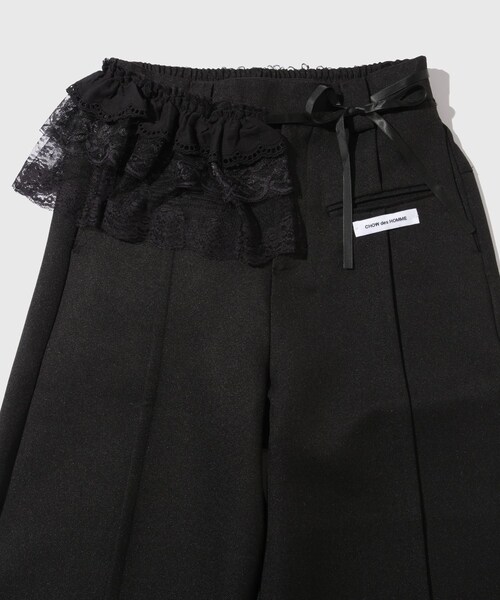 ADAM ET ROPE'(アダムエロペ)の「【CHOW des HOMME/チャウ デ オム】TAILORED LACED TROUSERS(スラックス・メンズ・ブラック・28/30)」の4枚目の写真