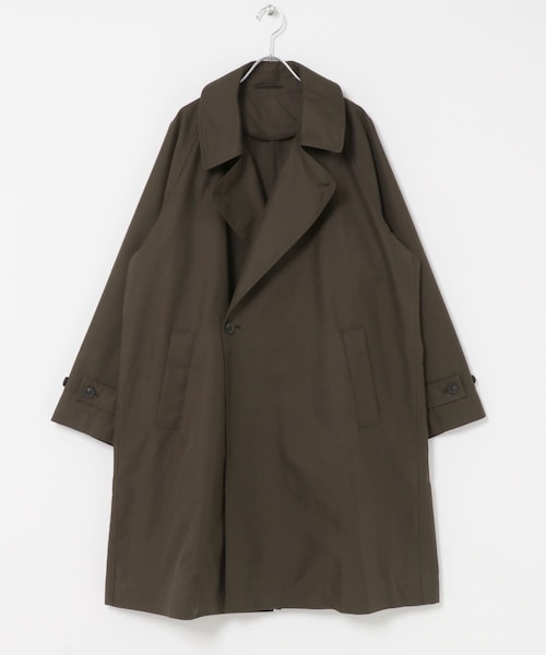 URBAN RESEARCH DOORS(アーバンリサーチドアーズ)の「TCツイル オーバーフィット トレンチコート(ステンカラーコート・メンズ・BROWN/NAVY・M/L)」の6枚目の写真